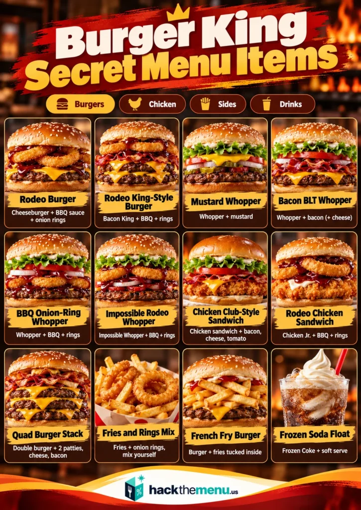 Burger King Secret Menu Items