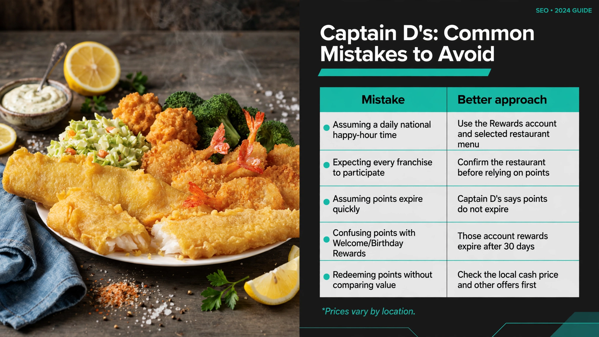 Captain D's happy hour mistakes to avoid infographic