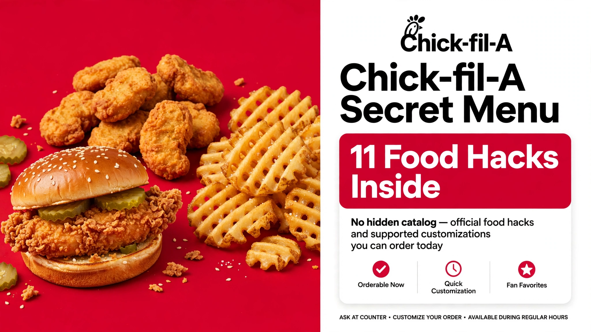 Chick-fil-A Secret Menu Items infographic