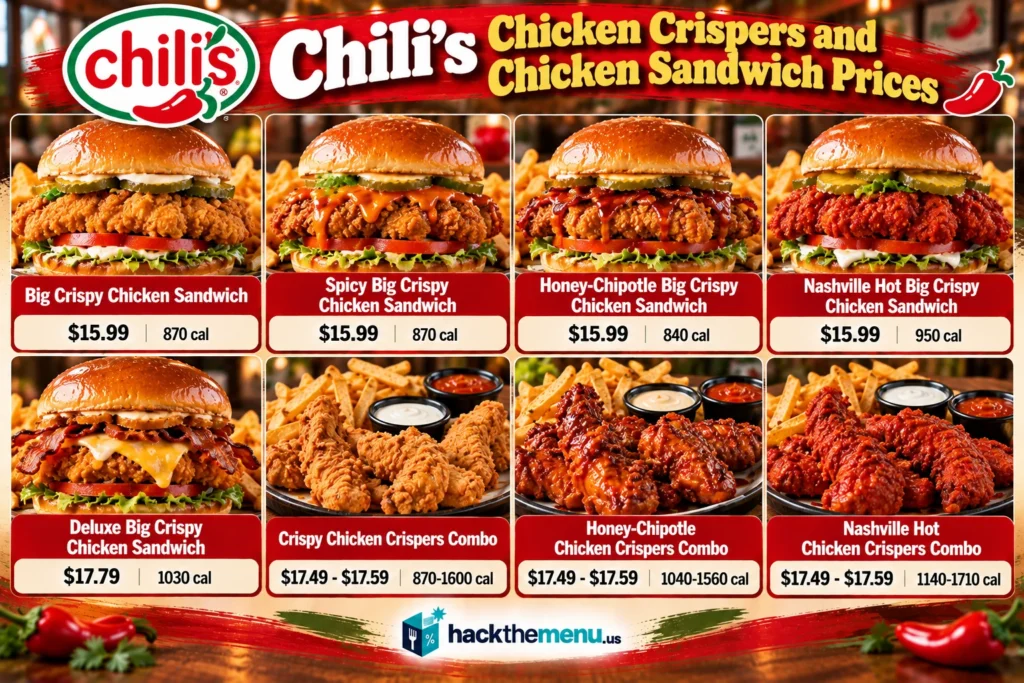 Chilis Menu Chicken infographic