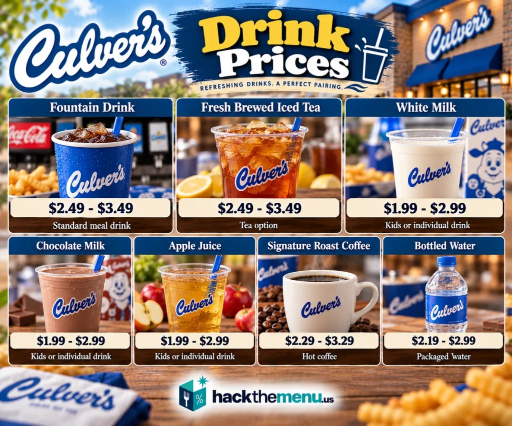 Culver's Drink Prices