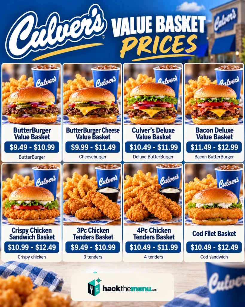 Culver's Value Basket Prices