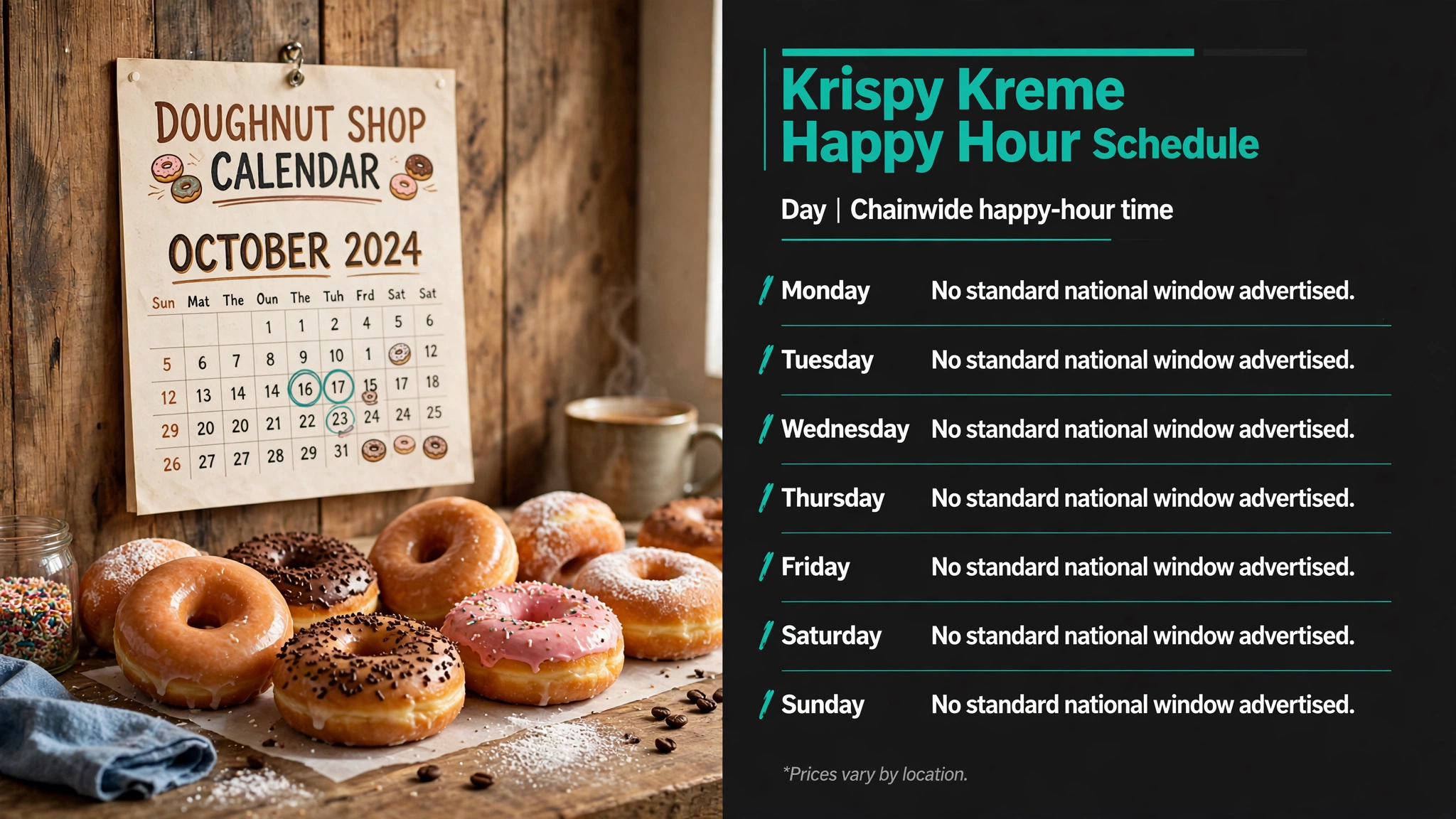 Infographic: Krispy Kreme Krispy Kreme Happy Hour Schedule