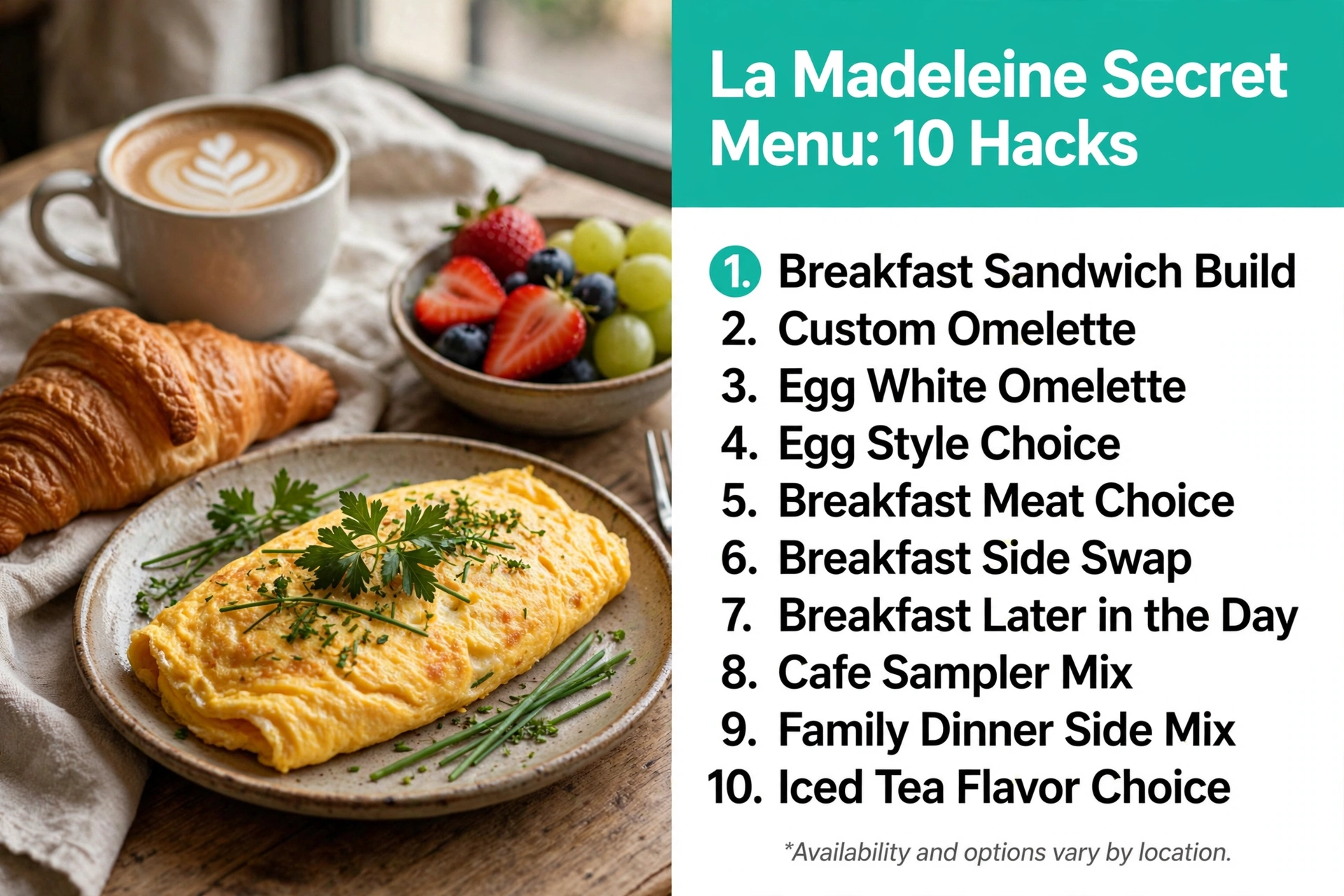La Madeleine secret menu infographic: 10 ordering hacks