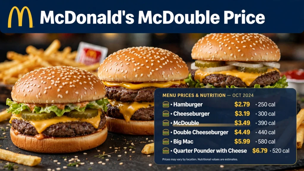 McDonald's McDouble Price infographic
