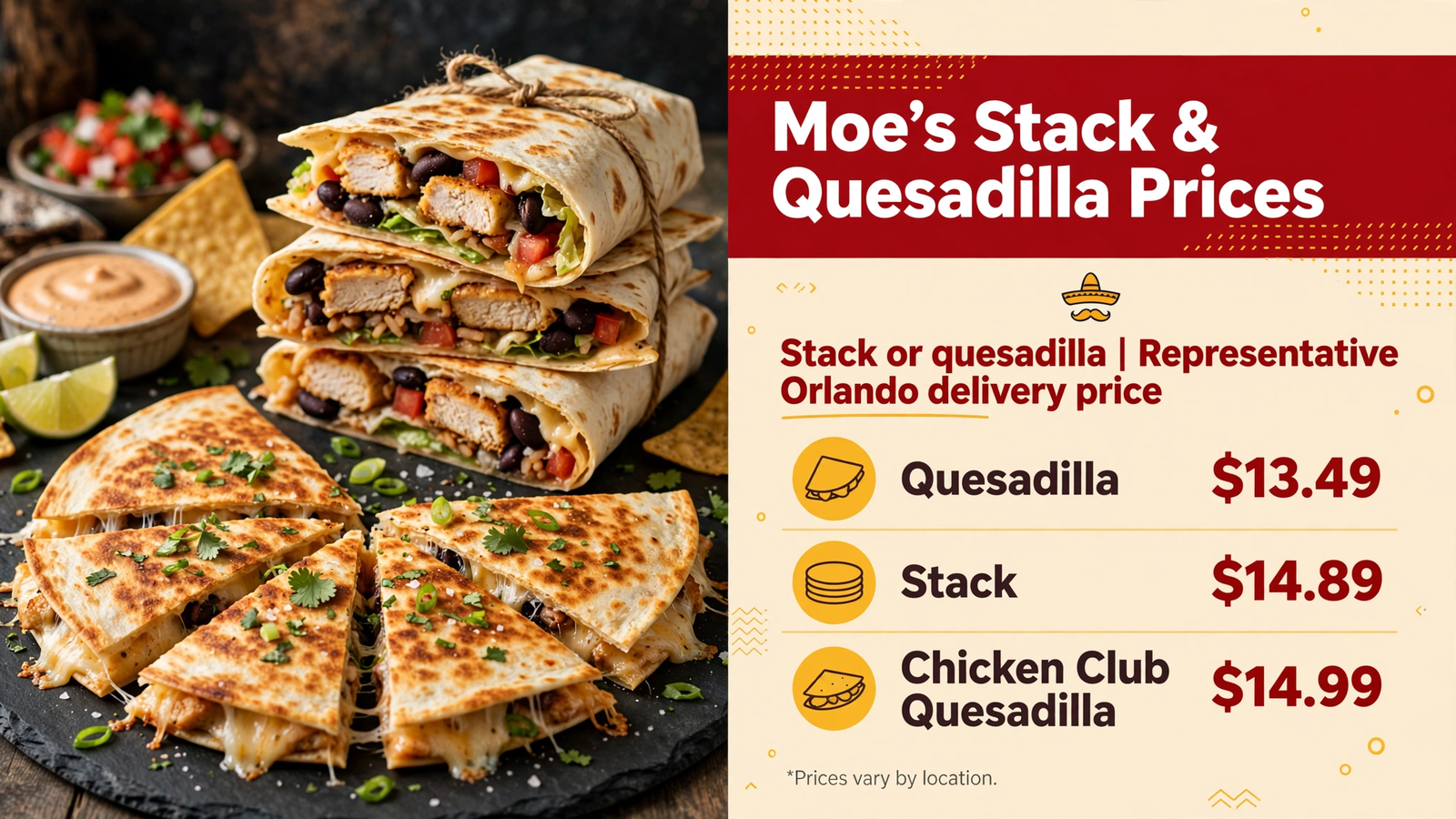 Moe's Southwest Grill menu table 7 infographic