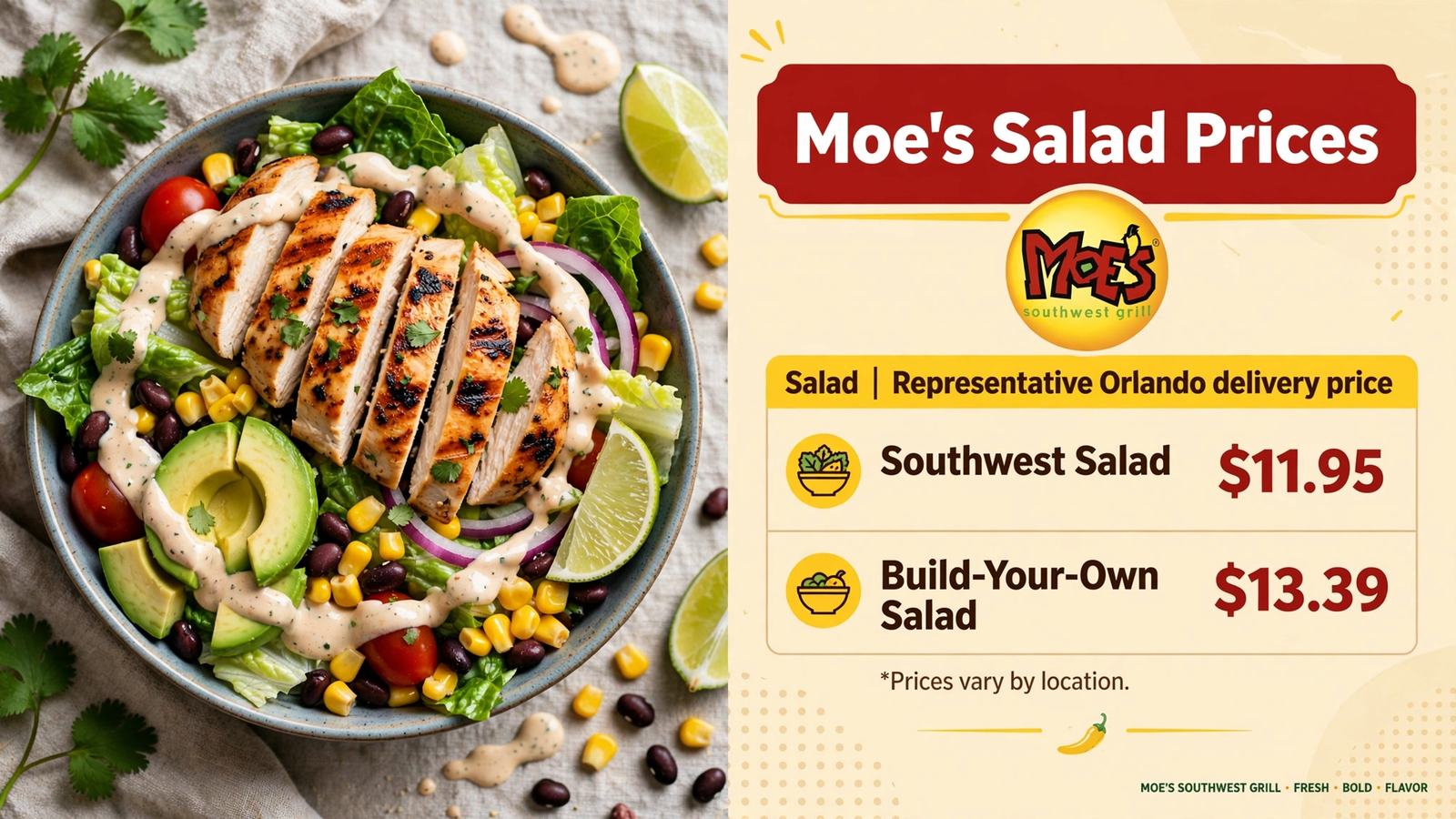 Moe's Southwest Grill menu table 9 infographic