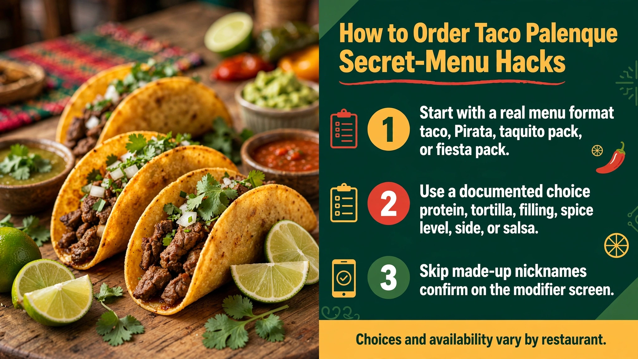 How to Order Taco Palenque Secret-Menu Hacks infographic