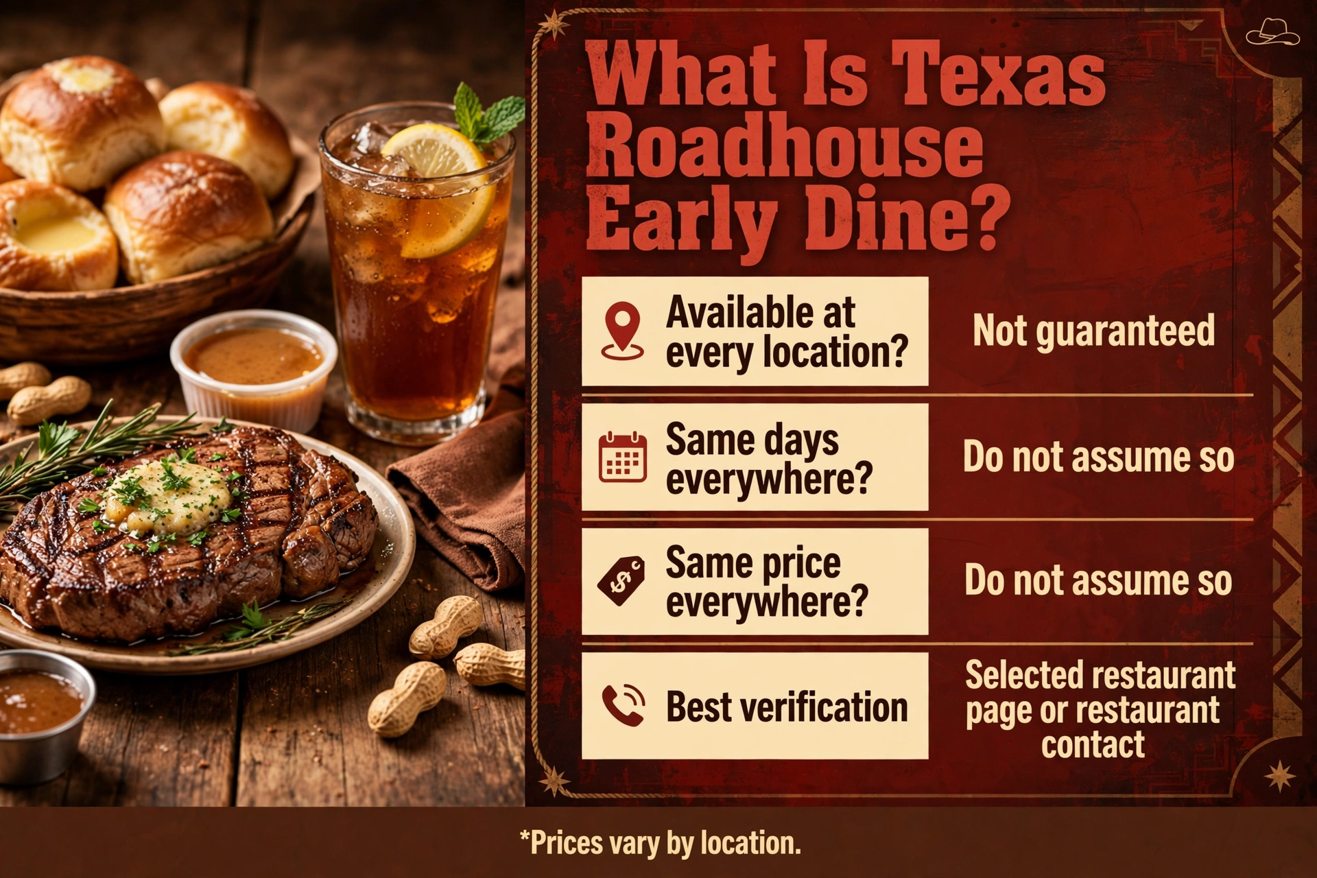Texas Roadhouse Early Dine infographic