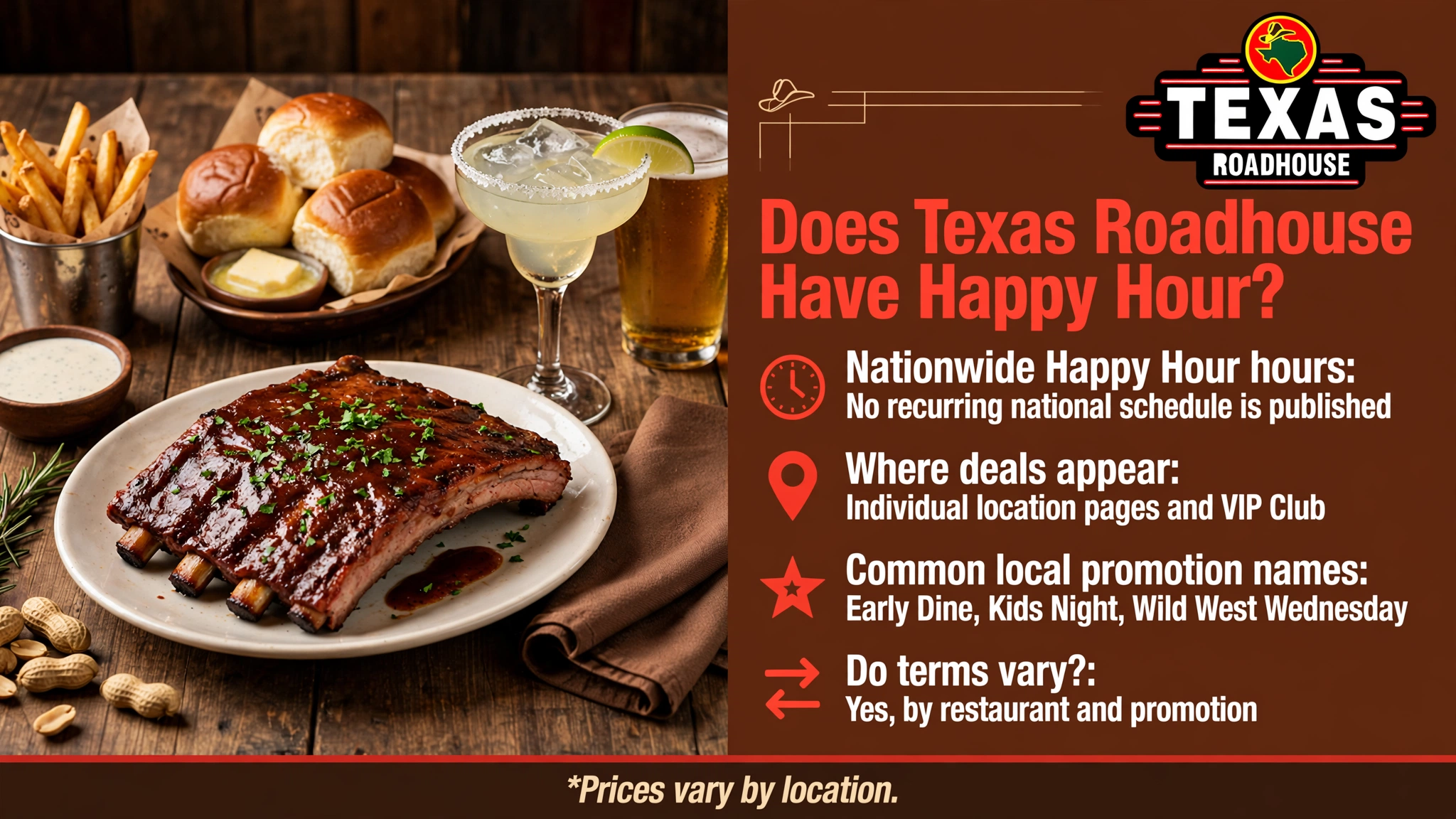 Texas Roadhouse happy hour facts infographic